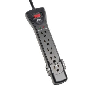 Eaton Tripp Lite SUPER7B 7 Outlet Black Flat Plug Surge Protector